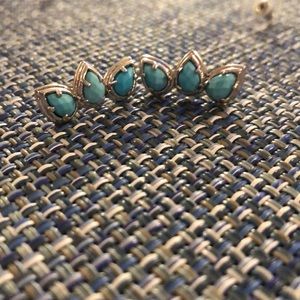 Kendra Scott turquoise ear climbers